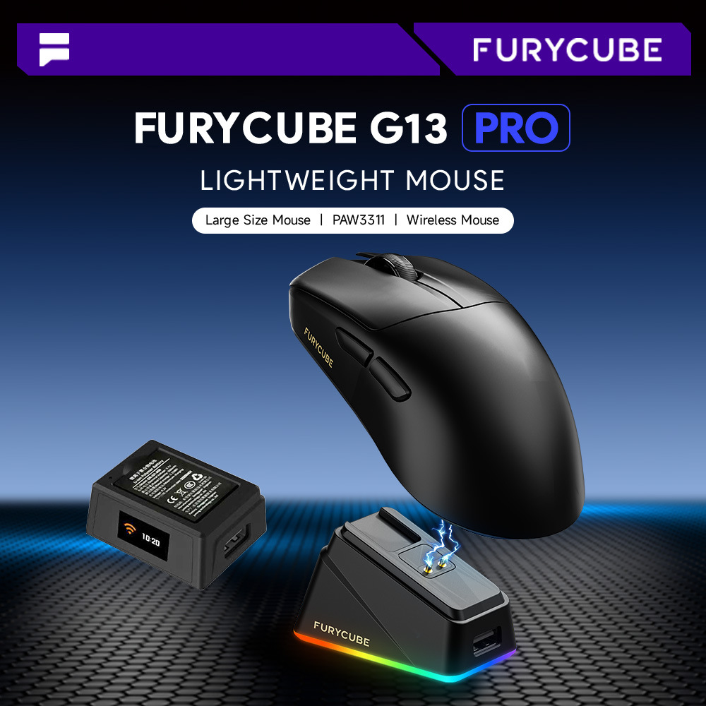 FURYCUBE Gaming wireless mouse charging