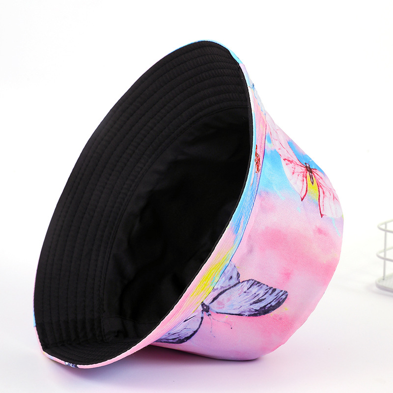 Nuevo patrón impreso sombrero de pescador teñido con lazo de doble cara sombrero de lavabo para hombres y mujeres de verano al aire libre protección solar sombrero para el sol image 5
