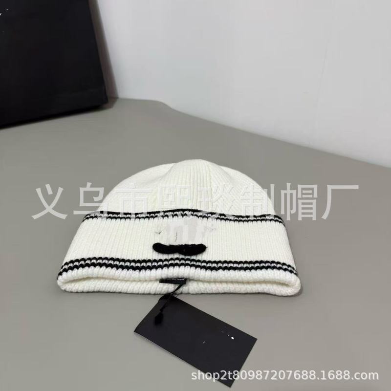 2025新款双C正确字母针织帽秋冬双色百搭保暖时尚百搭毛线帽ins|undefined