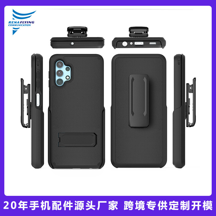 Samsung Mobile Phone Case Customization Suitable for Samsung A32 Black Ball Pattern Card Slot Slide Cover Combination Mobile Phone Case