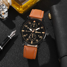 速卖通新款男士百搭时尚手表外贸热卖商务两眼腕表工厂直销手表