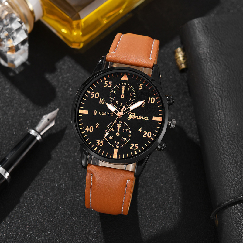 Aliexpress New Model Men's Versatile Fashion Watch, Hot-Selling Foreign Trade Business Two-Eye Business Men's Wristwatch, Quartz Watch