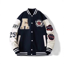 美式复古春秋季青少年刺绣夹克衫男士外套跨境外贸棒球服厂家直销