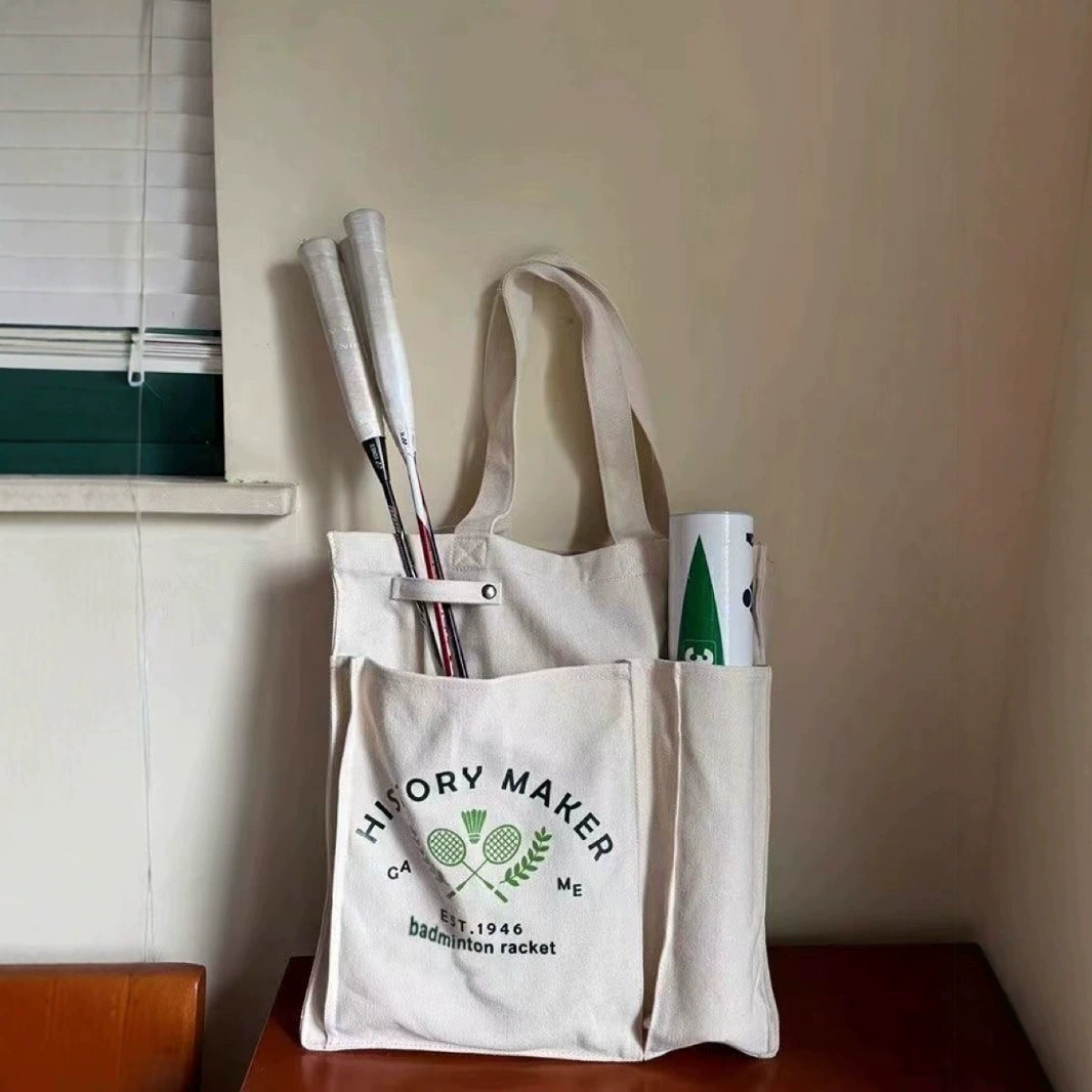 Специальная сумка для ракетки для бадминтона, легкая спортивная холщовая сумка для фитнеса большой вместимости, красивая портативная теннисная сумка