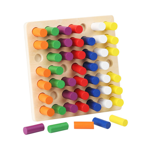 Children's Montessori early education toys sensory integration training equipment cylinder stick stick kindergarten baby educational sensory building blocks