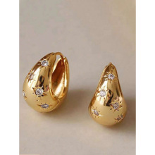 P 26456 Vintage hoop drop earrings ��ʽ����ԲȦˮ�ζ���