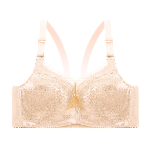 Wankang large size underwear thin breathable underwired fat mm big breasts appear smaller full cup push-up adjustable bra
