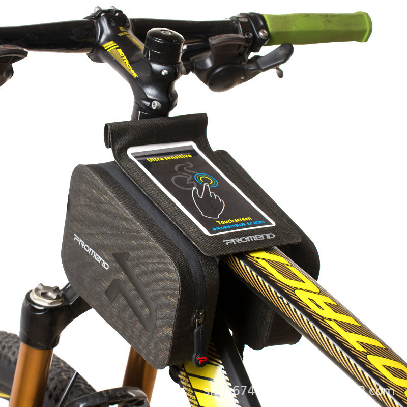 Promend bolsa de bicicleta mountain bike Road Bike navegación pantalla táctil tubo superior haz frontal BOLSA DE TELÉFONO MÓVIL equipo de equitación