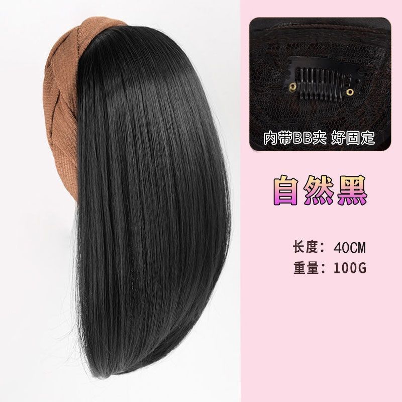 Fijación de cabello para pelucas integradas para mujeres, bloque de cabello para aumentar la cantidad de cabello, artefacto mágico para cubrir el cabello blanco natural, fijación de cabello, cubierta de mitad de cabeza.