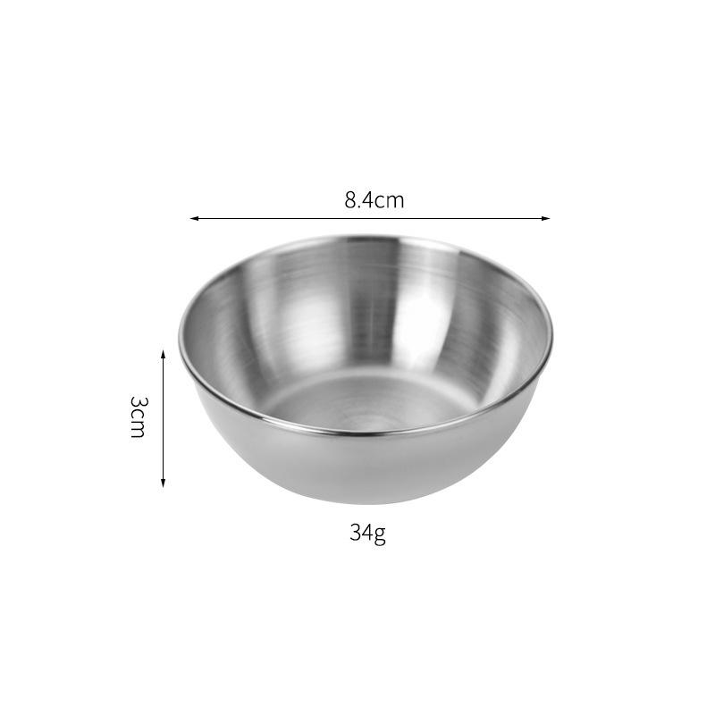 ステンレス製調味料皿、鍋バーベキューショップ、金色のディップ皿、家庭用丸型醤油皿、キッチン用玉ねぎとニンニクの調味料皿|undefined
