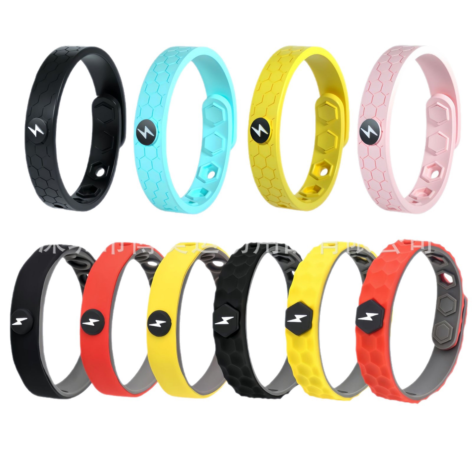 Pulsera antiestática de silicona, pulsera antiestática inalámbrica, pulsera deportiva de silicona con iones negativos para exteriores, pulsera antiestática para hombres y mujeres