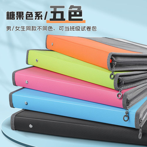 Amazon 13-grid A4 zipper accordion bag multi-layer classification folder office document storage bag wholesale