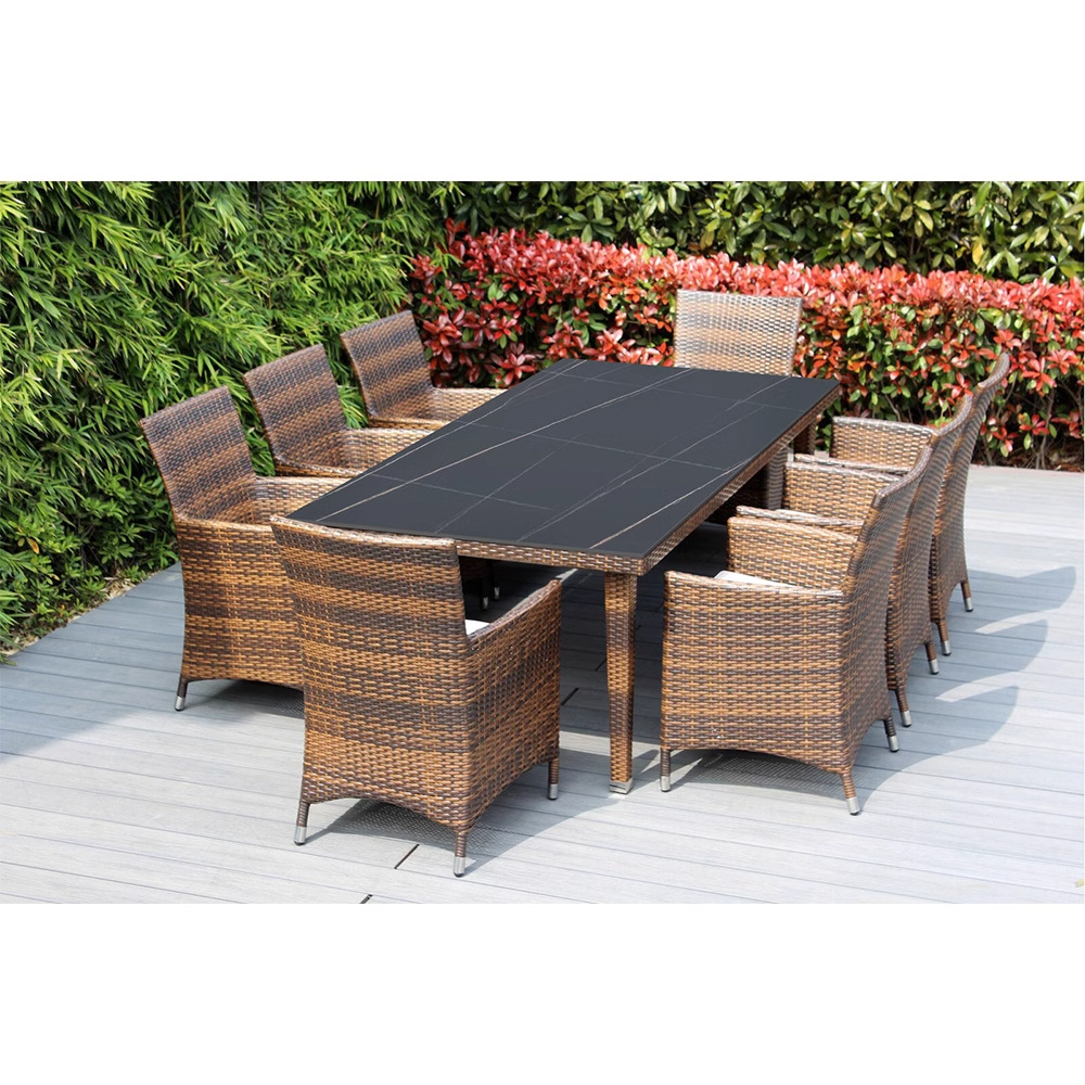 Mesas y sillas al aire libre, patio, combinación de sillas de ratán, terraza al aire libre, mesa de comedor comercial, silla, ocio, impermeable, protector solar