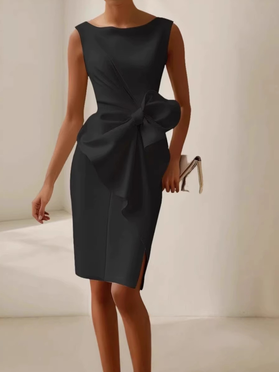 Summer elegant fitted brace sleevless with bow