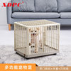 Xin Dingbei separated dog cage with toilet plastic room pet cage with sunroof can move medium large dog nest