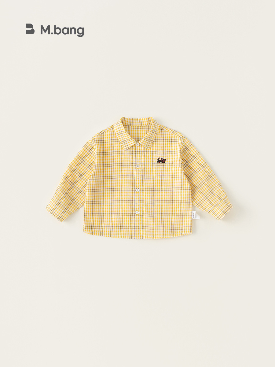 Yoobao ropa infantil para niñas camisa a cuadros coreana 2025 primavera nueva camisa casual para niños suelta camisa de mujer