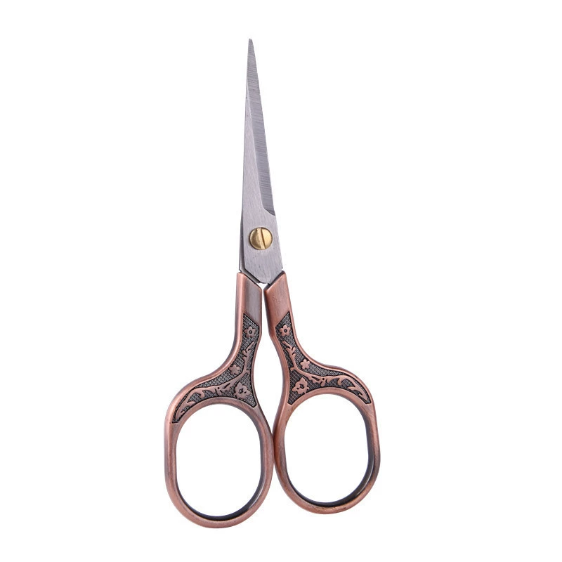 Plum blossom vintage cutlery stainless steel household scissors for window flower embroidery scissors DIY small scissors