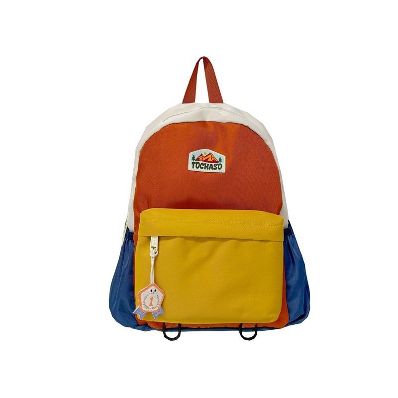 Mochila escolar de jardín de infantes para estudiantes de escuela primaria Mochila de color de contraste de moda coreana nueva mochila para niños de gran capacidad marea