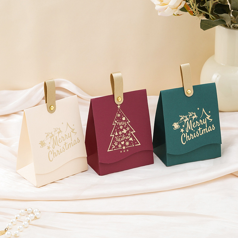 New European and American Christmas High-End Merry Christmas Empty Box Packaging Bag Candy Bag Gift Box