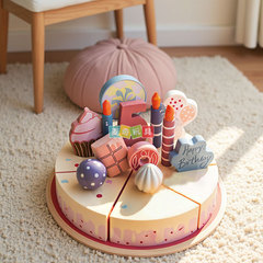 CPCCE子供ままごと木製シミュレーションアメリカ誕生日ケーキ男女の子アフタヌーンティーデザート知育玩具