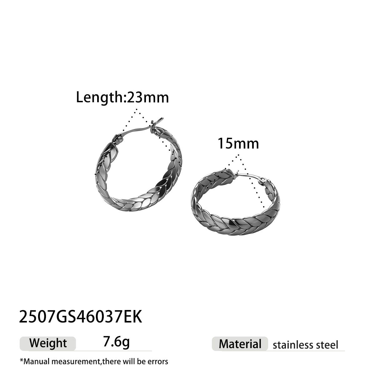 TENA europa y americana pendientes de acero inoxidable temperamento de alta calidad trenzado galvanizado de oro de titanio de 18k inserciones de joyería transfronteriza