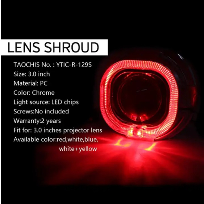 3.0 cubierta de guía de luz cuadrada Q5 lente cubierta de decoración máscara LED luz diurna