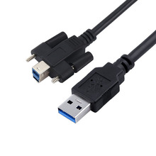 USB3.0打印线（带螺丝）可固定方口A公转B公打印机线带耳朵