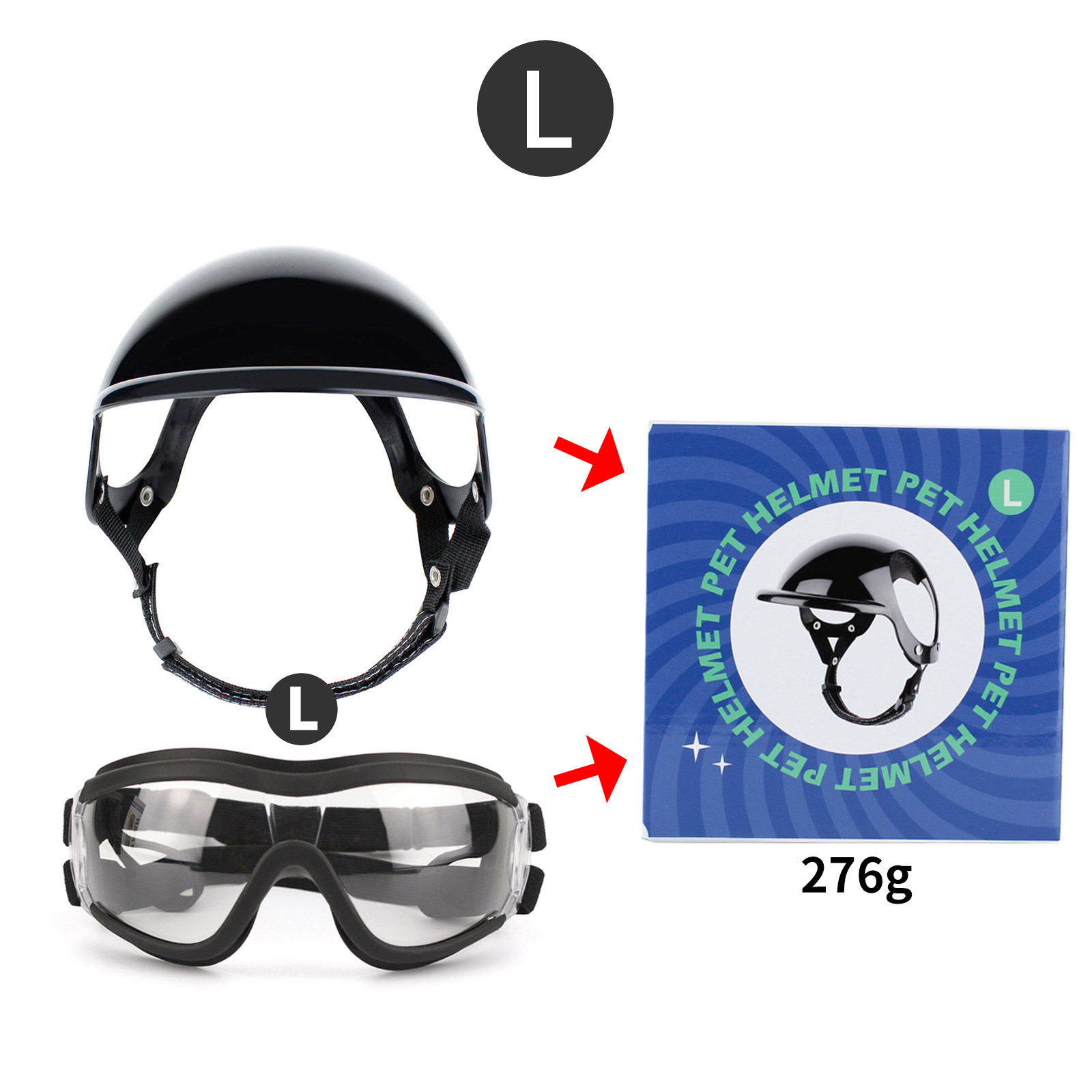 Casco deportivo talla L+01L transparente