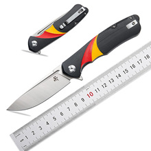 ST132折叠刀D2钢材+G10/亚麻手柄口袋刀适用于户外工具刀