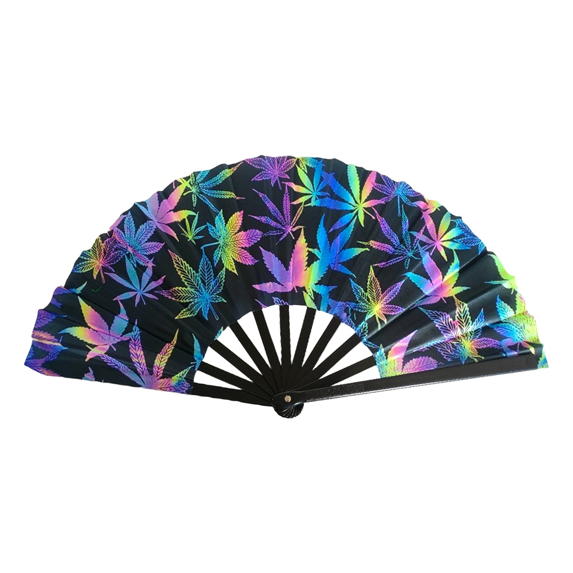 Abanico Plegable de Kung Fu de 33 cm de Plástico para Danza y Artes Marciales