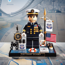 跨境兼容乐高款小颗粒积木军事摆件益智拼装玩具士兵场景人偶积木