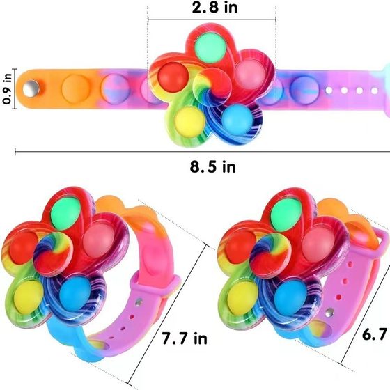 Children's luminous bubble gyro bracelet flash creative rotating gyro watch kindergarten small gift decompression toy