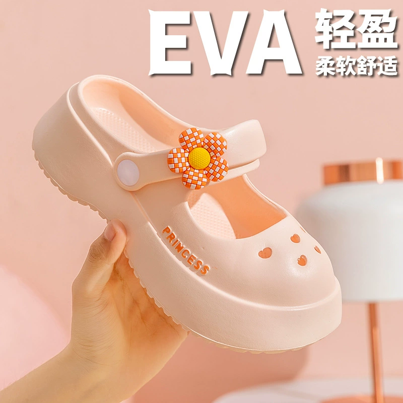 Милые туфли Мэри Джейн, мягкие удобные сланцы в стиле Crocs на платформе для мужчин и женщин, прямые продажи с завода, закрытый носок, для использования как дома, так и на улице