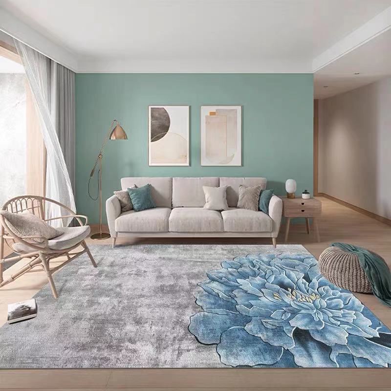 Alfombra de terciopelo cristalino para sala de estar, alfombra de mesa de centro de fácil cuidado, alfombra de área grande de cobertura total para uso doméstico, ideal para dropshipping transfronterizo en Temu.