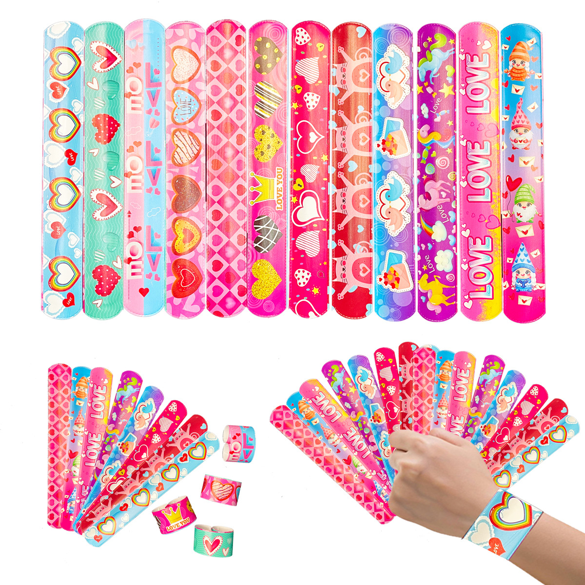 Día de San Valentín pop anillo vacaciones decoración raqueta anillo pulsera fiesta de los niños