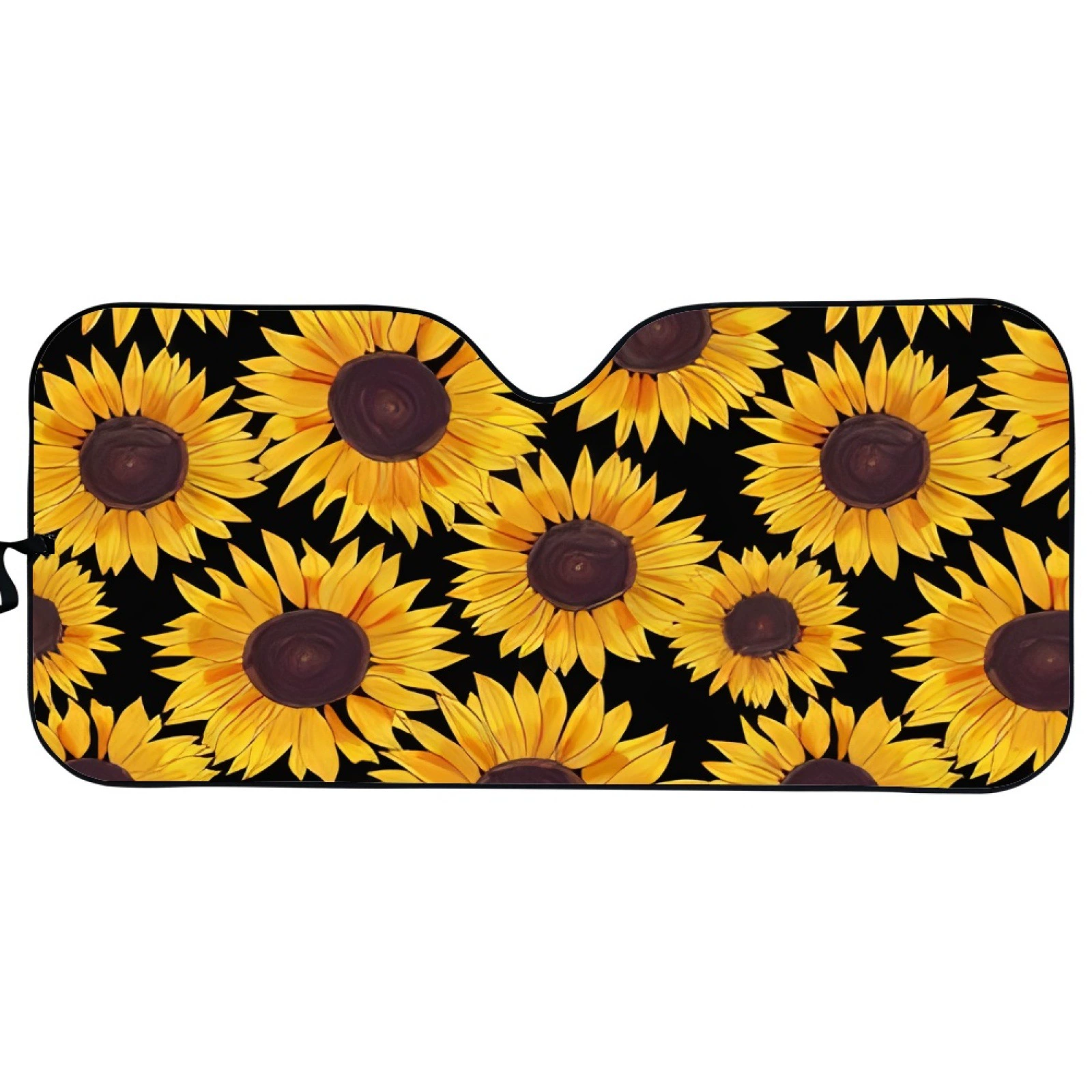 Amazon трансграничные продажи подсолнечника цветочный узор автомобиля передний солнцезащитный козырек алюминиевая фольга персонализированный заказ