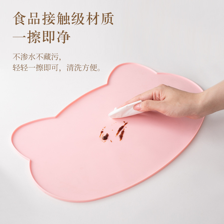硅胶儿童餐垫食品级防油餐桌隔热垫防水防滑猫咪宠物餐垫跨境贴标|undefined
