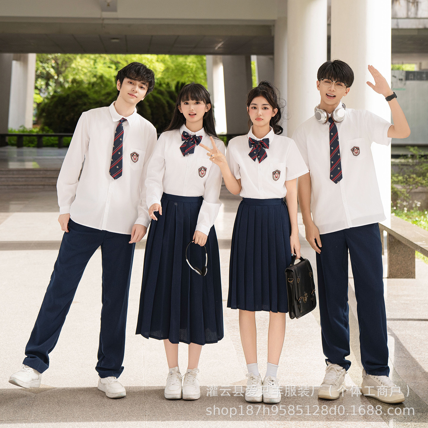 Red Song Chorus Poetry Recitation Performance Clothing Preppy Style Adult Autum Sports Meeting Class Uniform Suit High School Junior High School Students