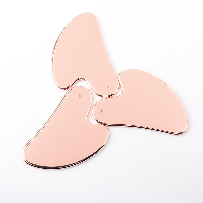 304 Stainless steel Heart-shaped Scraping board Face massage heart-shaped Scraping board Metal Rose Gold massage Scraping