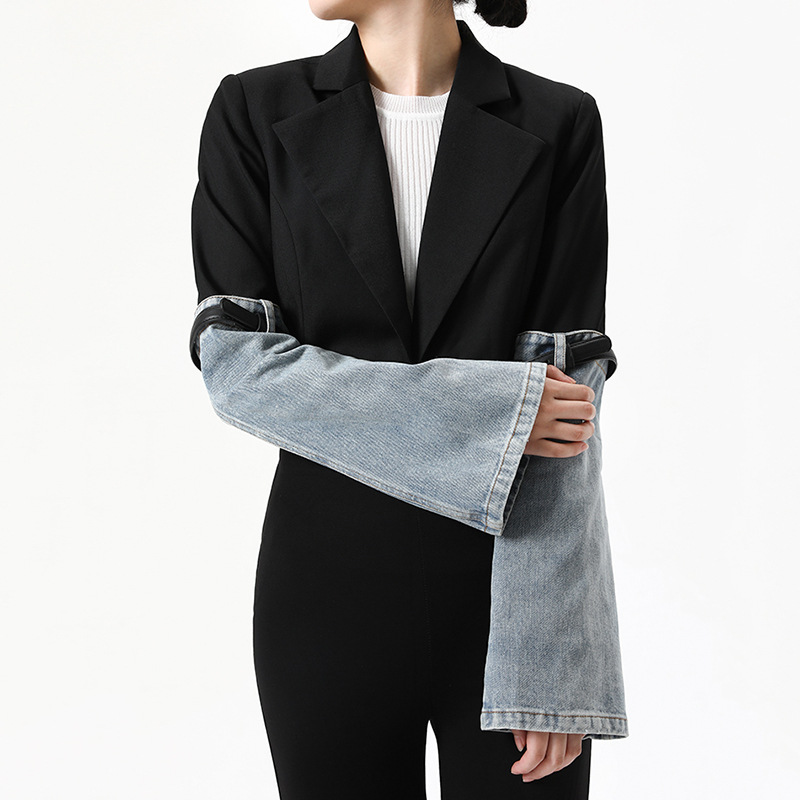 Design fashionable denim sports autumn jacket