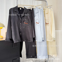 冬季新款长款流光腊肠情侣睡衣 休闲舒适可外穿情侣家居服套装