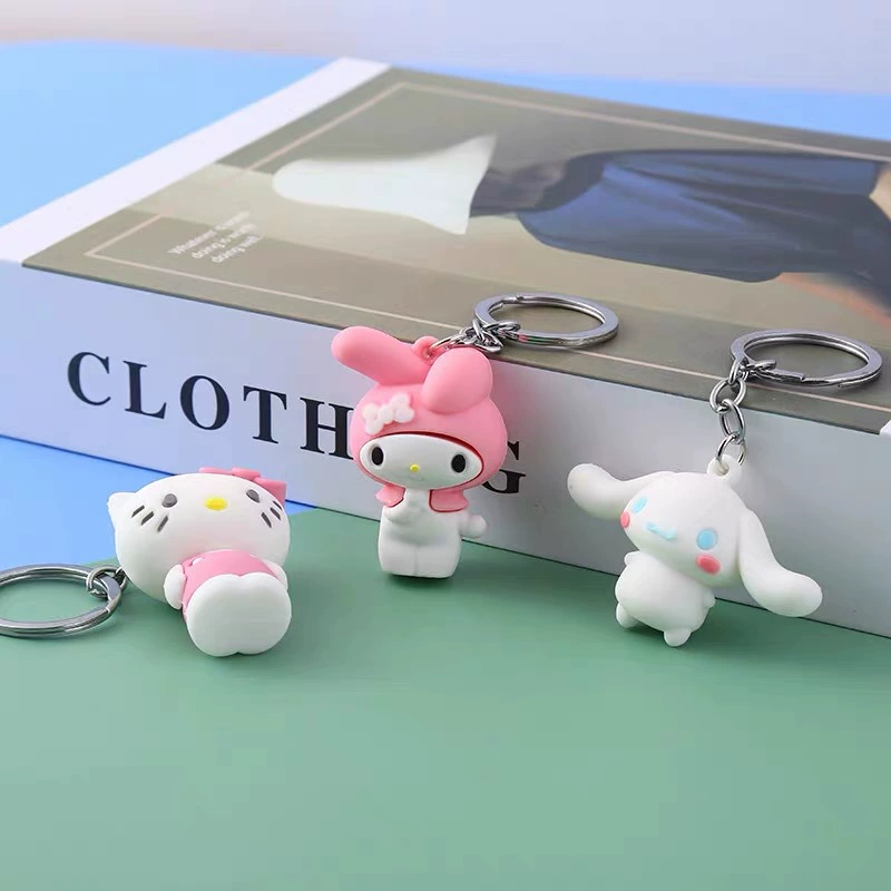 Брелок Sanrio мультяшная фигурка, украшение для сумки, прибл. 5×3,5×2,5 см, разные персонажи