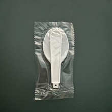 厂家批发一次性折叠勺113mm独立包装PP塑料加厚全新加厚款餐具