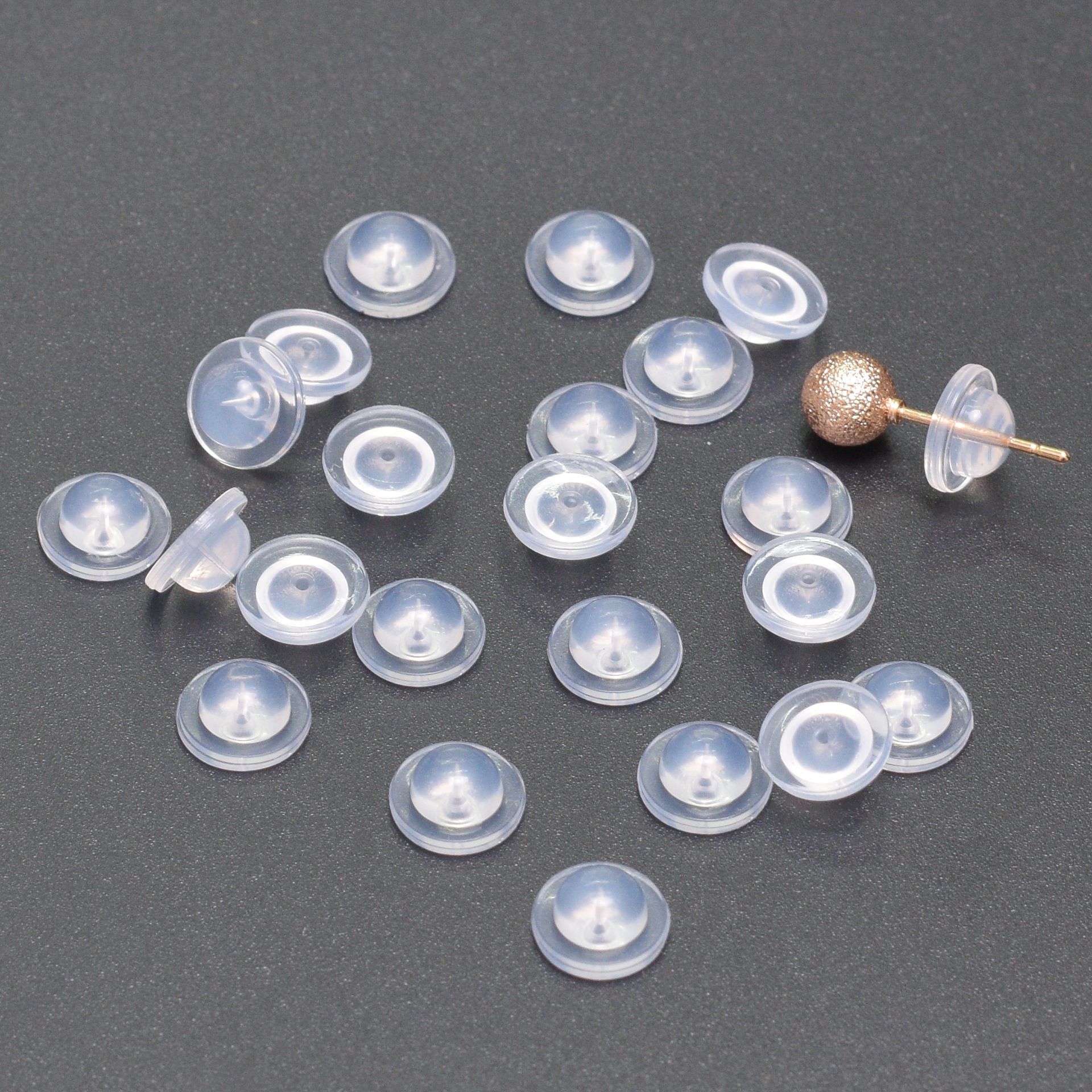 韩版diy美国子弹头 透明硅胶耳饰配件耳堵耳迫环保塑胶大号耳塞耳 3