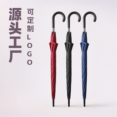23 インチ 10 ボーン衝突布ロングハンドル傘メンズビジネスストレート傘メーカー卸売ギフト傘