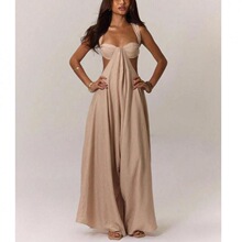 O 46397 Tie Strap Sleeves Jumpsuit ϵ�������B�wѝ �羳��