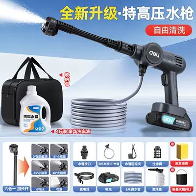 Portable car washer | lithium battery, pressure-enhanced cleaning - thundermax-top-of-the-line-high-performance-799999pa-high-pressure-washer-free-luxury-car-water-wax-storage-bag