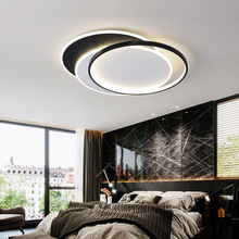 新款卧室灯led创意圆环吸顶灯艺术时尚主卧室灯三色光卧室灯具