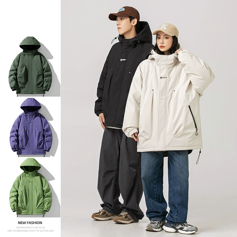 Узкий пуховик oversize унисекс, утепленная зимняя куртка с капюшоном, несколько цветов, размеры S–3XL