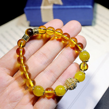 正宗天然金发晶黄水晶水晶手链女生日礼品